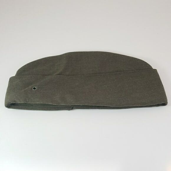 USMC Cap, Garrison, Man's Poly/Wool Green Class I Size 7 (8405-01-279-7657) - Picture 3 of 6